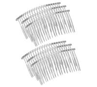 Silver Metal Side Comb 6pcs with 20 Teeth for Bridal Veil Styling