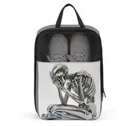 Silver Metal Skeleton Shoe Bag for Travel Daily Use Anti-dust Storage Carrier Golf Shoe Pouch