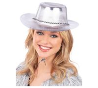 Smiffys Silver Metallic Cowboy Hat