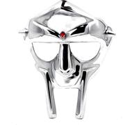 Silver MF Doom Mask - Gladiator Helmet Face Mask MF Doom - Roman Gladiators Arena Mad-villain Mild Steel Face Armour - 18G Halloween Costume Headwear Facewear Accessories, Unisex Mask, Viking Prop