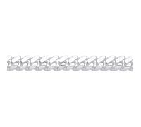 Silver Miami Cuban Court Curb Link Chain Bracelet 7mm 8.5" - GVCH56 Jewelco London White One Size