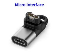 (silver, Micro interface) Fonken Type C/Micro/Ios USB Female To 4pin Garmin Charger Adapter For Garmin Smart Watch Charging Converter