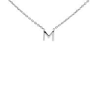Silver Mini Initial M Necklace - F35112
