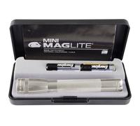 (Silver) Mini Maglite Aa Torch - Gift Boxed Flashlight with Batteries