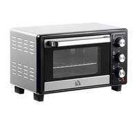 Silver Mini Oven 16L Grill Toaster 1400W Timer 44x32x28.1cm Compact Kitchen