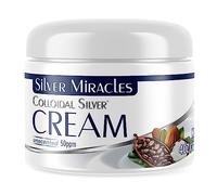 Silver Miracles Colloidal Silver Cream - 4oz - Colloidal Silver Skin Healing Cream - Scent and Dye Free - Moisturizes Dry Skin - Made with 99.999% Pure Silver