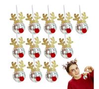 Silver Mirror Disco Balls Christmas Tree Hanging Ball | Christmas Tree Decorations | Hanging Disco Balls | Home Party Christmas Wedding Decoration Lighting Effect