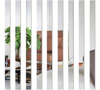 Silver Mirror Wall Stickers In A Diamond Shape, 20 Pieces, 30 X 3 Cm, For Walls, Windows And Cupboards