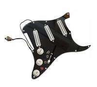 Silver Mirror White Pre-Wired Pickguard Pickup Dual Hot Rail Humbucker Pickup Set Guitar Replacement Parts