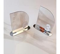 Silver Mirrored Acrylic Wedding Table Numbers,Semi-Arched Mirrored Acrylic Table Numbers for Party,Bridal Shower Decorations,Occasion Deco (Number 1-10)
