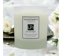 Silver Mist Luxury Scented Candle by Tanzfinity - Soy Wax, Infused with Lemon, Orange, Bergamot, Herbs, Neroli, Mint & Ozone, Rich Musk, Amber, Moss Base, Ideal for Home Decor, Relaxation & Gifting