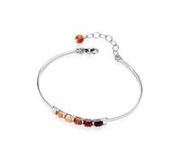 Silver Mixed Amber Ombre Bangle - F2756