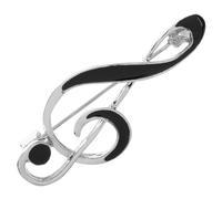 Silver Music Note Brooch Pin in Zinc Alloy for Dress