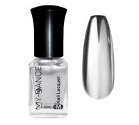 Silver Nail Polish,Metallic Nail Polish,Metal Mirror Nail Varnish,Silver Chrome Nail Varnish Quick Drying Metallic Effect,Super Shine Mirror Effect Nail Art Home Manicure