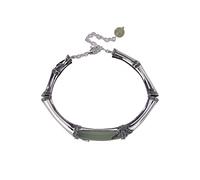 Silver Natural Hotan Blue Jade Bracelet Retro Chinese Style Women's Bracelet Bracelet (Color : D, Size : As show)