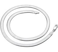 Silver Necklace 4 mm Snake Chain Men and Women Pair Sterling Silver Jewellery Blade Chain Practical, Stainless Steel Made of 925 sterling silver