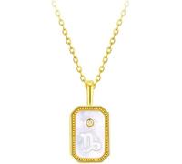 Silver Necklace for Women Relief Twelve Constellations Dainty Golden Pendant Chain Lady Gifts