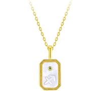 Silver Necklace for Women Relief Twelve Constellations Dainty Golden Pendant Chain Lady Gifts
