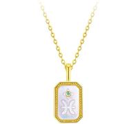 Silver Necklace for Women Relief Twelve Constellations Dainty Golden Pendant Chain Lady Gifts
