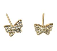 Silver Needle Cold Tone Style Agile Butterfly Small Stud Earrings Clip Women's Minimalist Petite Earrings Gift for Daily