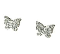 Silver Needle Cold Tone Style Agile Butterfly Small Stud Earrings Clip Women's Minimalist Petite Earrings Gift for Daily