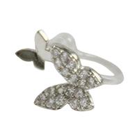 Silver Needle Cold Tone Style Agile Butterfly Small Stud Earrings Clip Women's Minimalist Petite Earrings Gift for Daily