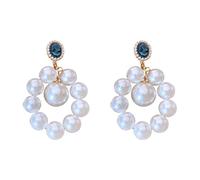 Silver Needle French Retro Circular Pearl Earrings, Court - Style Literary Retro Earrings, Versatile, Suitable For Ladies' Daily Gatherings