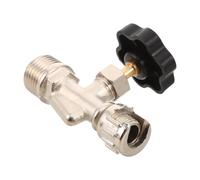 Silver Needle Valve for Air Compressor Lines, 1/4 Inch Male Thread | High Pressure Flow Control, Double Male Pipe Fitting, Smooth on Action, Silver Finish for Pneumatic Systems