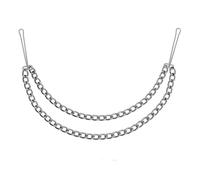 Silver Nipple Clamps With Double Chain