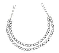 Silver Nipple Clamps With Double Chain