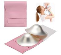 Silver Nipple Shields for Breastfeeding 2PCS 925 Sterling Silver Nipple Cups Essentials Breast Feeding for Nursing Newborns Guards and Pads Sensitive Nipples Protection Soothe Sore Nickel Free