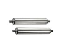 Silver Non-Motorized Conveyor Roller Set of 2 - Gravity Transmission Rollers for Efficient Material Handling and Smooth Transport Solutions