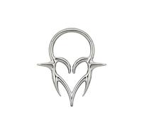 Silver Nose Ring Hoop, 1pcs Titanium 16GHoop Nostril Piercing Jewelry for Women Hoop with Special Heart Shape, Style 7-Silver