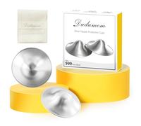 Silver Nursing Cups Nipple Shields for Breastfeeding Newborn - Original Metal Nipple Cover for Breastfeeding Essential - 999 Silver X-Large