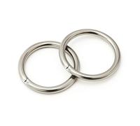 Silver O Rings - 32mm Inner Diameter Stainless Steel Rings for DIY Crafts, Keychains, Pet Collars, Handbags, Luggage, Heavy-Duty Round Ring Hardware for Purse Straps, Belts & Bags - 10pcs