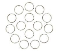 Silver O Rings - 32mm Inner Diameter Stainless Steel Rings for DIY Crafts, Keychains, Pet Collars, Handbags, Luggage, Heavy-Duty Round Ring Hardware for Purse Straps, Belts & Bags - 10pcs