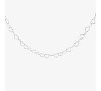 Silver Open Heart Link Chain 8.12.6074