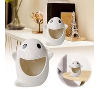 Silver Ornaments For The Living Room Ceramic Ashtray High End For Boyfriend Living Room/Halloween Cute Decoration Family Ornaments (White, 9. 5X10. 5)