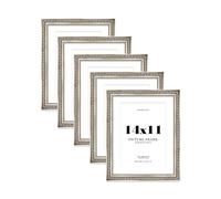 Silver Ornate Picture Frame 14x11 With A4 Mount for Photos - Wall & Table Display, Landscape or Portrait, 5 Pack