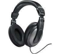 HAMA TV Hi-Fi Headphones Comfortable Over Ear Long Lead 2M Cable Black