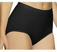 Silver® Pack of 2/3 Womens Seamless Control Maxi Briefs Slimming Firming Knickers - Ladies Control Pants Underwear bikini brief for Everyday Use (2x Black, XL)