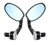 (Silver) Pair Left Right Universal Handlebar Rearview Side Mirrors Motorcycle Scooter