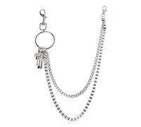 Silver Pants Chains Belt Chains Keyring Wallet Chain Punk Rock Hip-hop Chains Jeans Biker Wallet Trousers Chains For Men Belt Chain Punk Belt Chain Mens Wallet Chain For Men Wallet Chain Heavy Duty