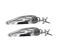Silver Peach Heart Leaves Hairpin Design Hairpin Female Bangs Side Clip Headdress