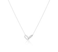 Silver Pendant Necklace for Women Trendy: Dainty CZ Necklace 925 Sterling Silver Paperclip Chain Pendant Necklaces Simple Choker Necklaces Silver Jewelry for Women Gifts