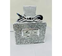 Silver Perfume Bottle Decorative Ceramic Vase with Crushed Diamond