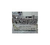 Silver Petals Crushed Diamond Friends Crystal Ornament