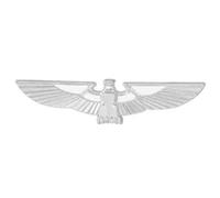 Silver Pilot Wings Pin - 7x1.5cm Metal Aviator Badge | Military Style Eagle Wings Lapel Pin for Jacket, Uniform, or Cap | Aviation Gift for Pilots & Air Force Enthusiasts