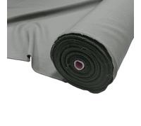Silver Plain Bi-Stretch Polyester Fabric 170 GSM Weight 150cm Wide - Dressmaking Material for Trousers, Suits & Workwear - Panama Weave Sewing Fabric - 2 Metre (200cm x 150cm)