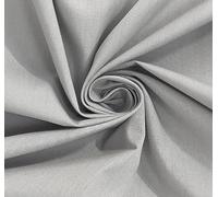 Silver Plain Polycotton Fabric Material Poly Cotton Dress Craft Material 45" Wide - Pre Cut Sizes 500cm x 114cm (197" x 45")